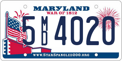 MD license plate 5MD4020