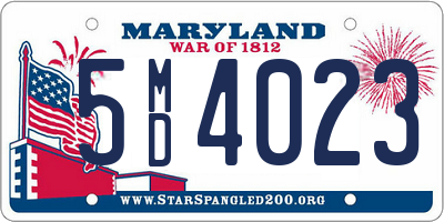 MD license plate 5MD4023