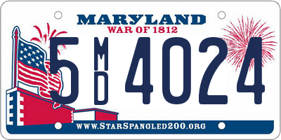 MD license plate 5MD4024