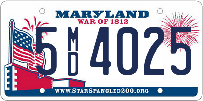 MD license plate 5MD4025