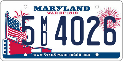 MD license plate 5MD4026