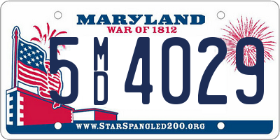 MD license plate 5MD4029