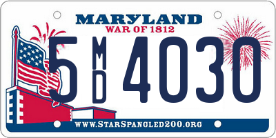 MD license plate 5MD4030