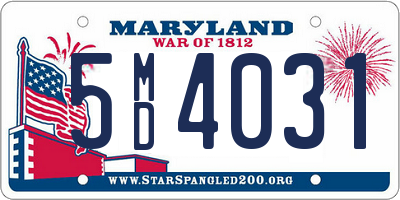 MD license plate 5MD4031