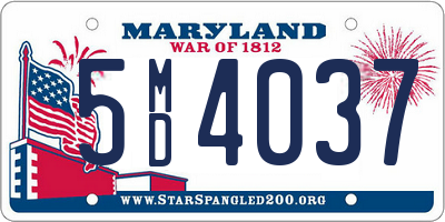 MD license plate 5MD4037