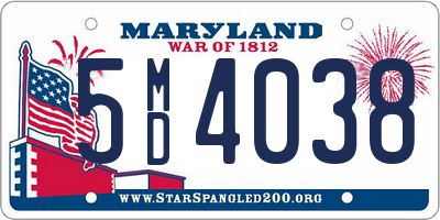 MD license plate 5MD4038