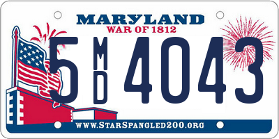 MD license plate 5MD4043