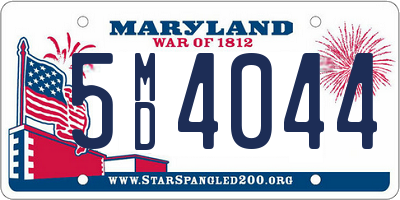 MD license plate 5MD4044