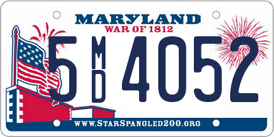 MD license plate 5MD4052