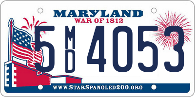 MD license plate 5MD4053