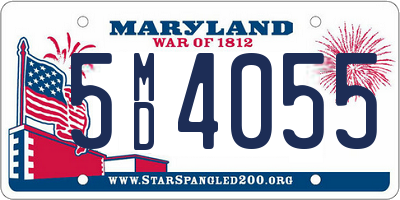 MD license plate 5MD4055