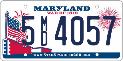 MD license plate 5MD4057