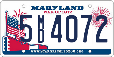 MD license plate 5MD4072