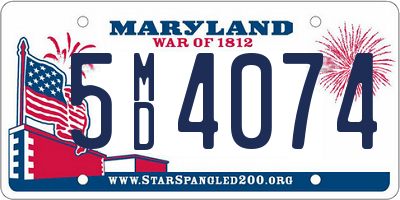 MD license plate 5MD4074