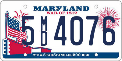 MD license plate 5MD4076