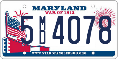 MD license plate 5MD4078
