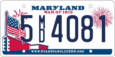 MD license plate 5MD4081