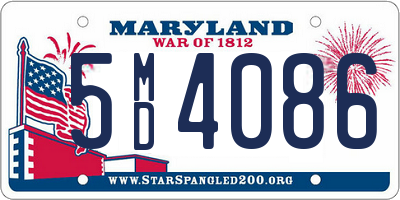 MD license plate 5MD4086