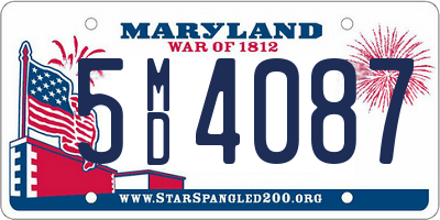 MD license plate 5MD4087