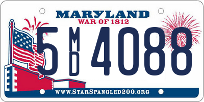 MD license plate 5MD4088