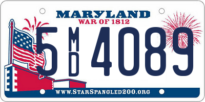 MD license plate 5MD4089