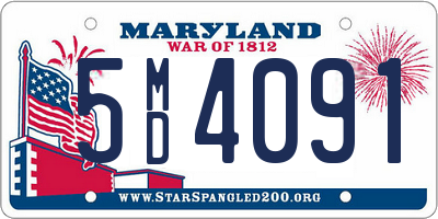 MD license plate 5MD4091