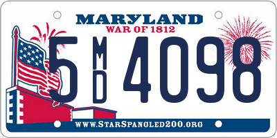 MD license plate 5MD4098