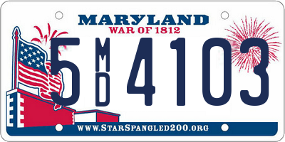 MD license plate 5MD4103