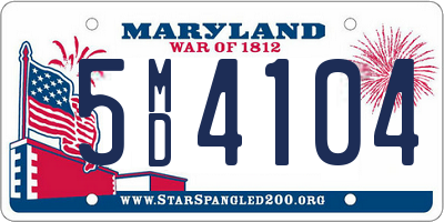 MD license plate 5MD4104