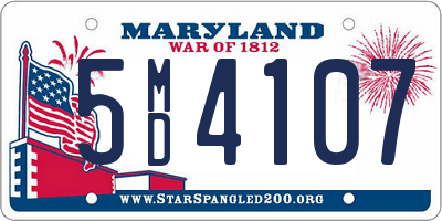 MD license plate 5MD4107