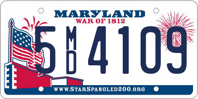 MD license plate 5MD4109