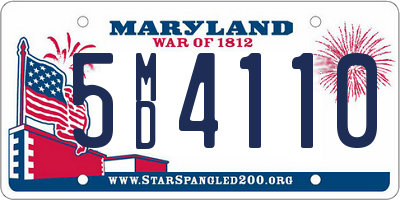 MD license plate 5MD4110