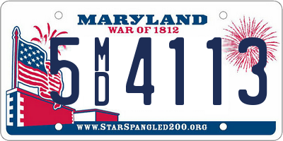 MD license plate 5MD4113