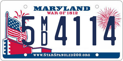 MD license plate 5MD4114