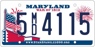 MD license plate 5MD4115