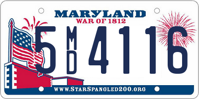 MD license plate 5MD4116