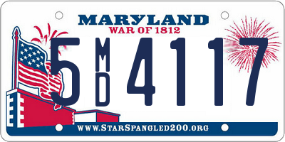 MD license plate 5MD4117