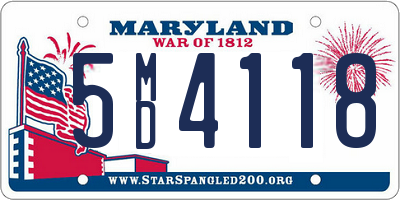 MD license plate 5MD4118