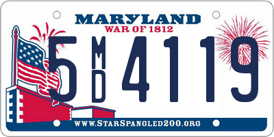 MD license plate 5MD4119