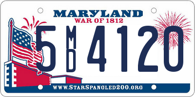 MD license plate 5MD4120