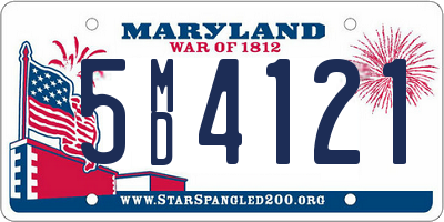 MD license plate 5MD4121