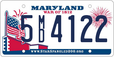 MD license plate 5MD4122