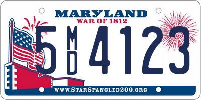 MD license plate 5MD4123