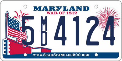 MD license plate 5MD4124