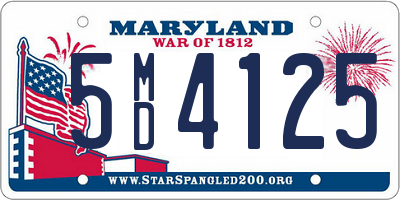 MD license plate 5MD4125