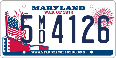 MD license plate 5MD4126