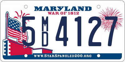 MD license plate 5MD4127