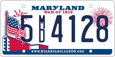 MD license plate 5MD4128