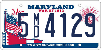 MD license plate 5MD4129