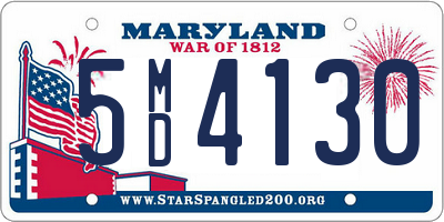 MD license plate 5MD4130